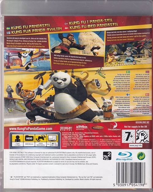 Kung Fu Panda - Nordic version - PS3 (B Grade) (Used) (Eng)